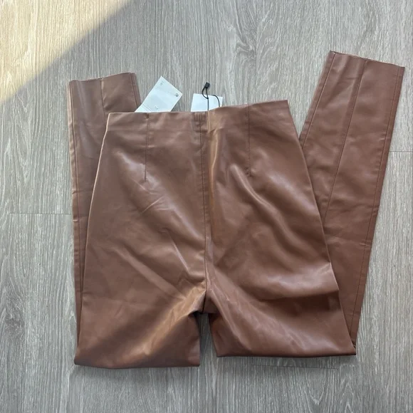 Zara brown High-Rise Leggings - Picture 6 of 6
